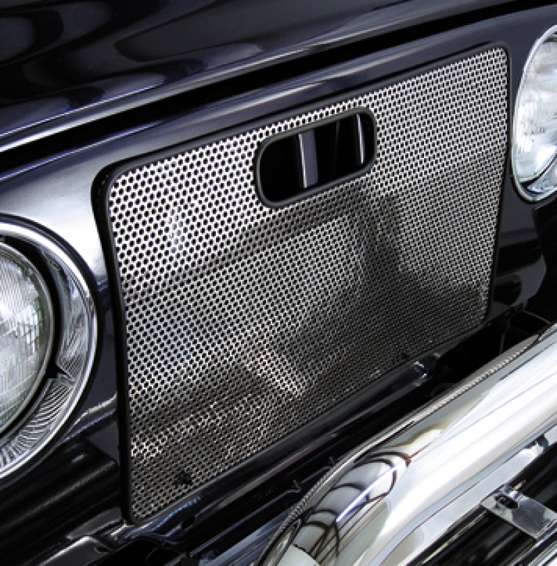 Jeep Wrangler Radiator Bug Shield - Rugged Ridge - Stainless - Stainless Steel - `97-`06